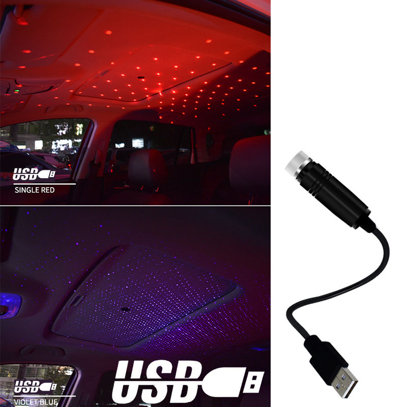 Universele Sfeer Lamp Led Auto Dak Ster Nachtverlichting Interieur Ambient Sfeer Galaxy Lamp Usb Plug Licht Decoratie Licht Licht