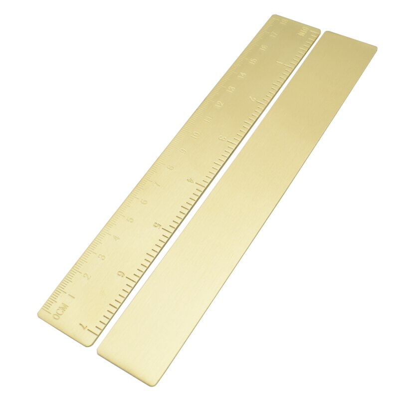 Retro Metalen Messing Rechte Schaal Heerser 7 Inch 18 Cm Meetinstrumenten Kantoorbenodigdheden Schoolbenodigdheden