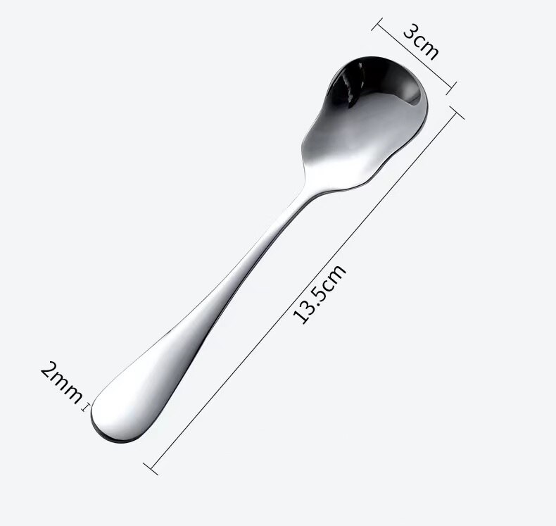Spoon Stainless Steel 1 PCS Tiny Spoon Tea dinnerware Coffee Soup Ice Cream Spoon Spoon Tableware