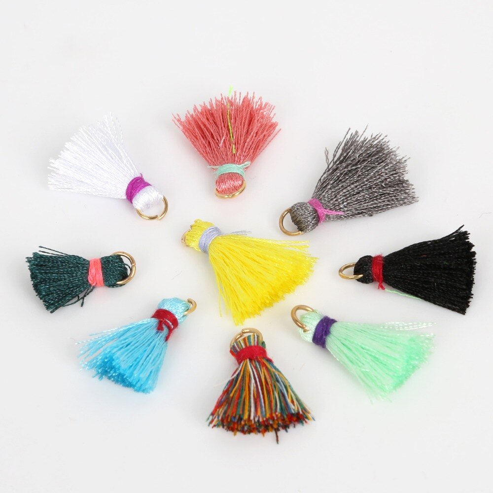 20 sztuk kolor mini 20mm kutas grzywka wisiorek DIY impreza wiszące pierścień sznury zakończenie z frędzlami odzieży zasłony biżuteria dekoracje frędzle koronki