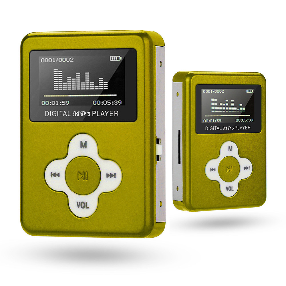 Kinganda USB Mini reproductor MP3, pantalla LCD, compatible con 32GB, tarjeta Micro SD TF 7,15