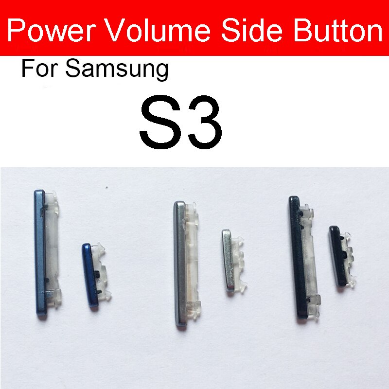 Botón lateral de encendido y volumen para Samsung Galaxy S3, I9300, I9305, I535, I747, T999, L710, 1 Juego (2 uds.)