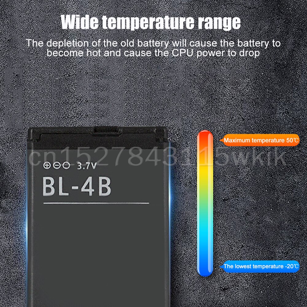 1-5PCS 700mAh BL-4B BL4B BL 4B Replacement Phone Battery For Nokia 2630 2670 2505 3606 7500 6111 7370 7373 7070 5000 N75 N76