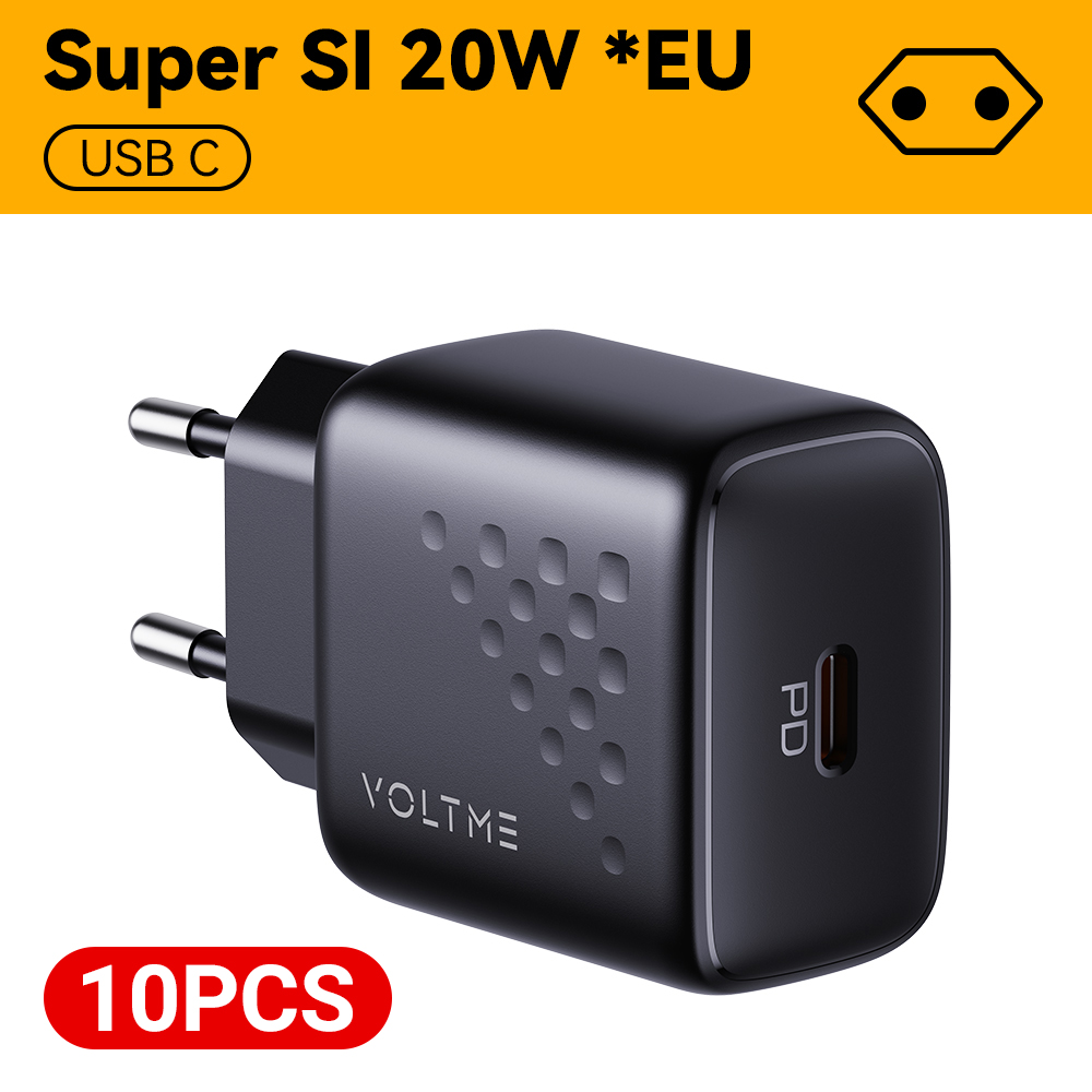 VOLTME 10PCS-Pack Revo 20W Mini/Lite/Duo Lite Series Clearance Tpye C USB C ChargerFast Charging For iphone Samsung