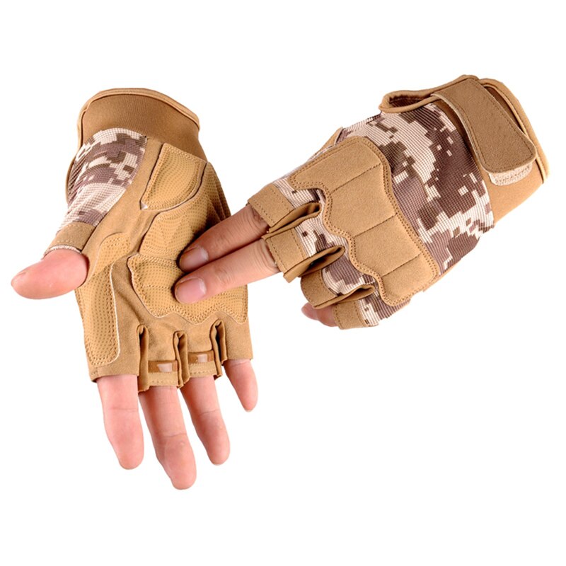 Camouflage Glove Sports Fitness WeightLifting Gloves Men And Women Training Sports Gym Gloves Wrist Support Glove: Camouflage Sand / XL
