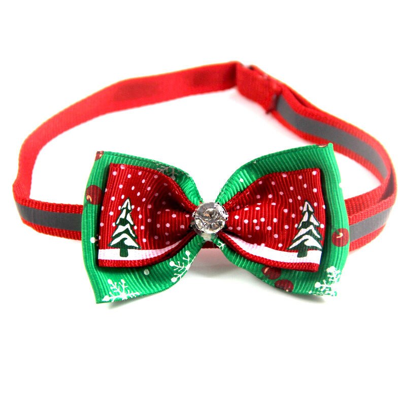 1pcs Reflective Pet Bow Tie Pet Collar Puppy Bows Cat Kitten Necktie Lovely Pets Grooming Accessories Pet Christmas Series: 13