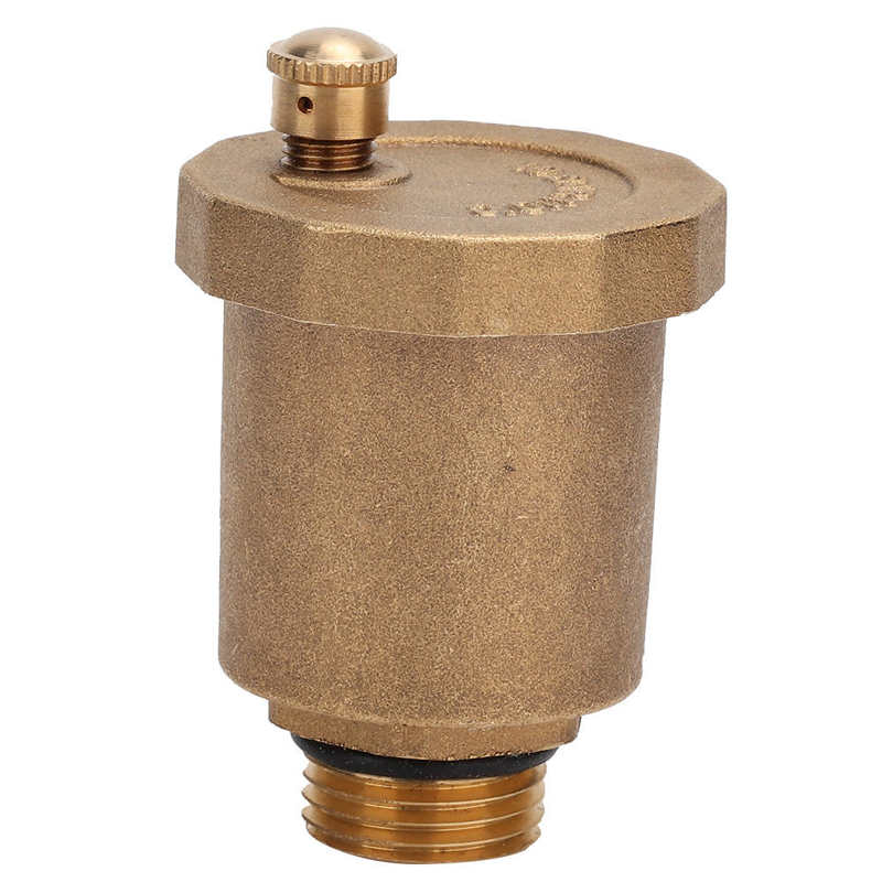 Automatic One Way Air Vent Valve G1/2" Male Thread Air Vent Exhaust Valve Brass