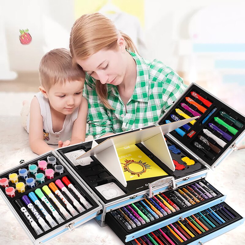 238 PcsCreative Learning stationery artistic drawing sets for kids super mega art set Non-toxic markers