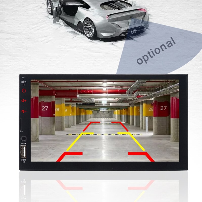 7 inch hd  sn 2 din  mp5 speler 7023 auto bluetooth handsfree achteruitrijcamera multimediaspeler