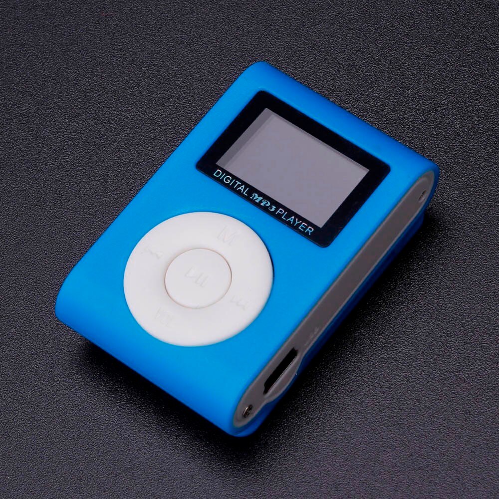 # 20oben Mini mp3 USB Clip MP3 Spieler LCD Bildschirm Unterstützung 32GB Mikro SD TF CardSlick stilvolle Neue: Blau 