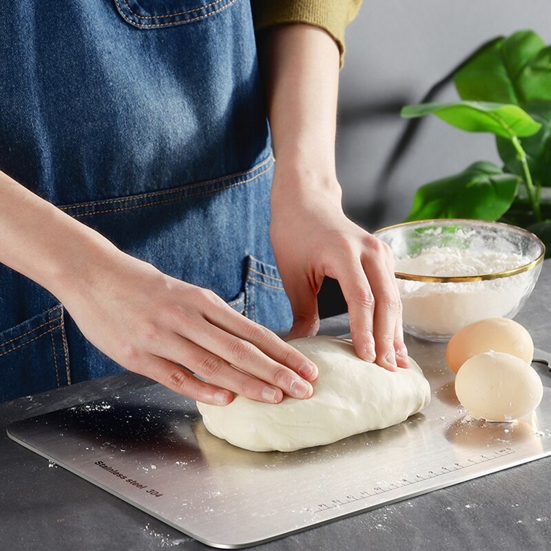 1pc Stainless Steel Chopping Boards for Meat and Vegetable Carving Board Cutting Board Measuring Board for Cooks & Chefs