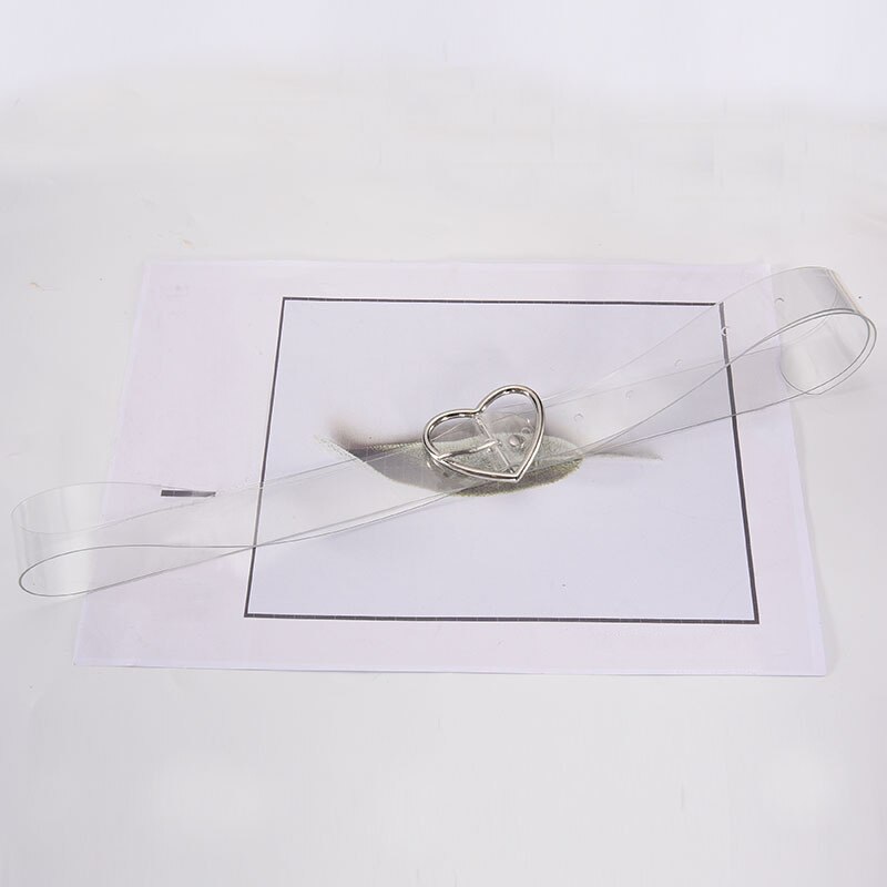 Ceinture en résine pour femmes, jolie en PVC, transparente, mignonne, pour robe, avec boucle ardillon, à la