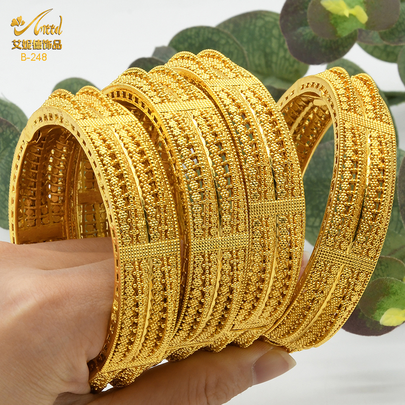 Dubai Armreifen Für Frauen Nahen Osten Gold Farbe Armreif Äthiopischen Saudi-arabischen Armbinde Hochzeit Braut Schmuck Afrikanische Geburtstag