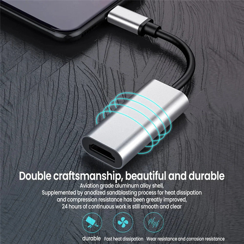 Cable adaptador Compatible con USB C a HDMI tipo C 4K USB 3,1 Cable convertidor HDTV para proyector PC MacBook Pro portátil tableta HUAWEI