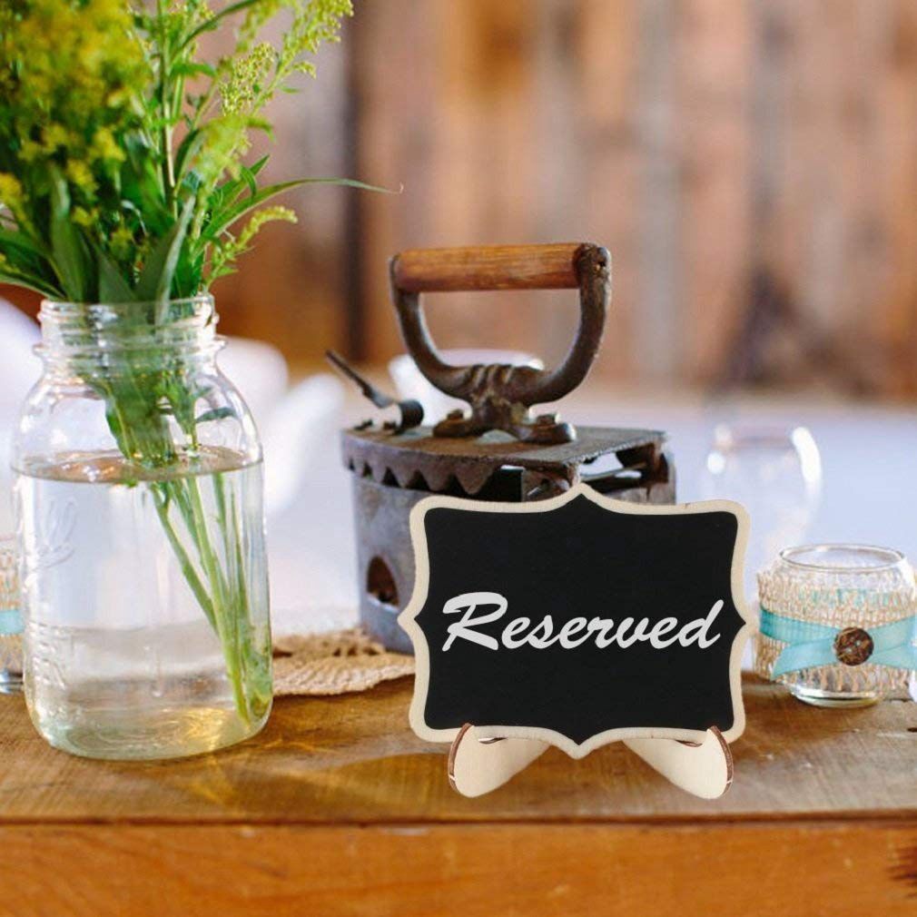 -Mini Chalkboard Sign,20 Pack Small Chalkboards Blackboard for Weddings, Birthday Parties, Message Board Signs and Event De