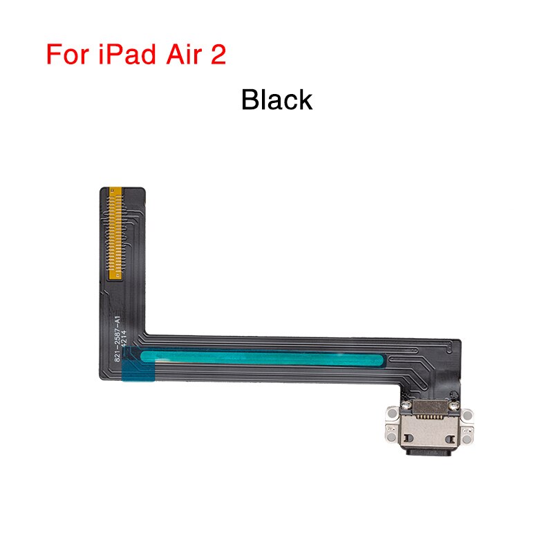 1 pçs doca de carregamento usb para ipad 2 3 4 5 6 ar 1 2 mini 1 2 3 4 pro 9.7 carregador porto de carregamento doca conector usb cabo flexível dados: For iPad6 Air2 Black