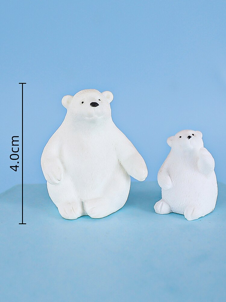 Polar Bear Theme Cake Topper for Home Happy Birthday Merry Ice and Snow Party Ornaments Dessert Baking Decorations Supplies