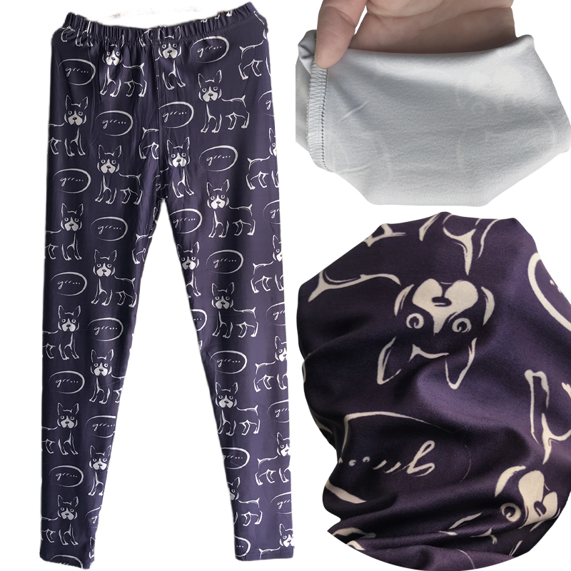 Spring Summer Women Y2K Cute Boston Terrier Graphic Stretch Tulle Leggings See-through Patterned Paisley Print Pants