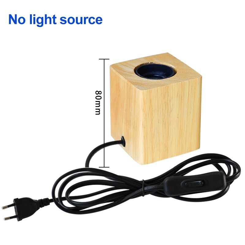 220V 110V retro Holz Tisch Lampe E27 Buchse Jahrgang Schreibtisch Lampe Basis Halfter EU Stecker Nacht Lampe Dekor holz Basis Tisch Licht: D