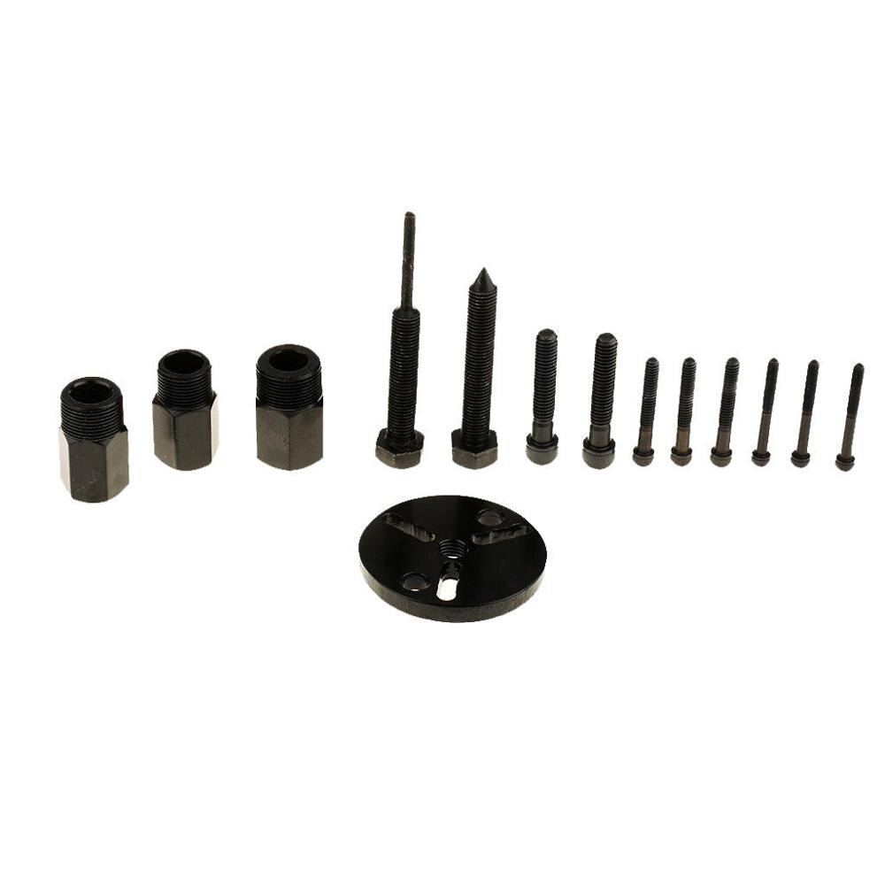 14 Pcs Car Air Conditioning Compressor Clutch A/C Puller Rebuild Remover Tool Kit Universal Auto A/C Compressor Installer Puller