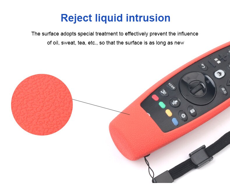 For LG Smart TV AN-MR600 AN-MR650 AN-MR18BA MR19BA MR20GA Remote Control Silicone Protective Covers with Lanyard