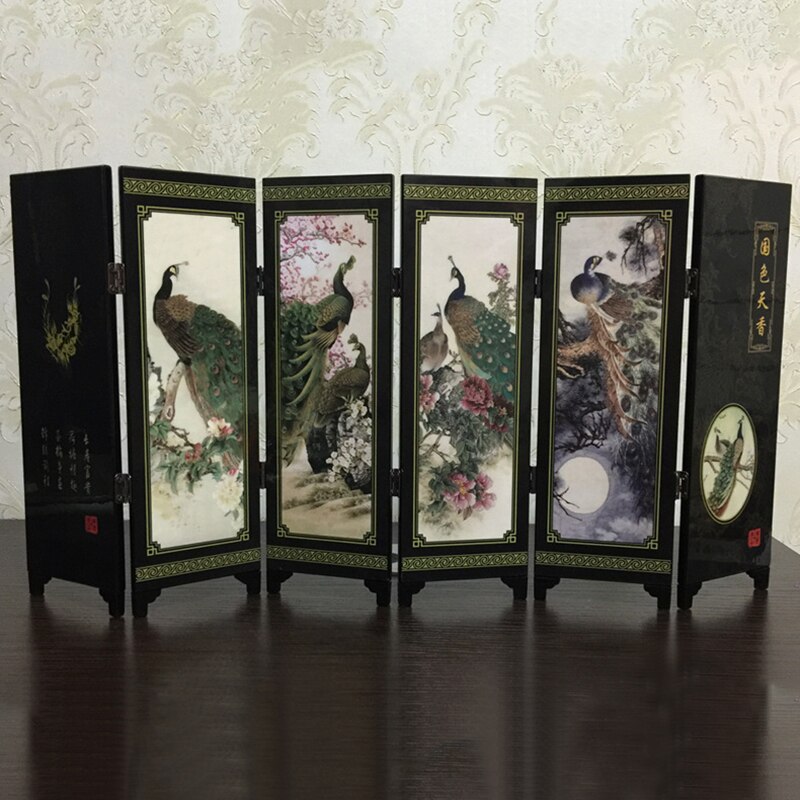 Mini Scheidingswand Kamerscherm 6 Panel Gedrukt Canvas Tafelblad Oosterse Aziatische View Home Decoratie Bruiloft Decoratie: B