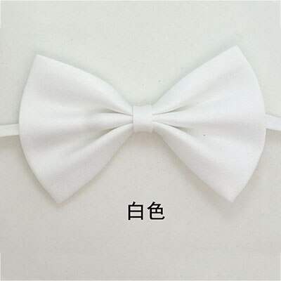 16 cores pet laço para cães e gatos ajustável gravata do cão laço colar filhote de cachorro grooming acessórios para festa de casamento do animal de estimação: WHITE
