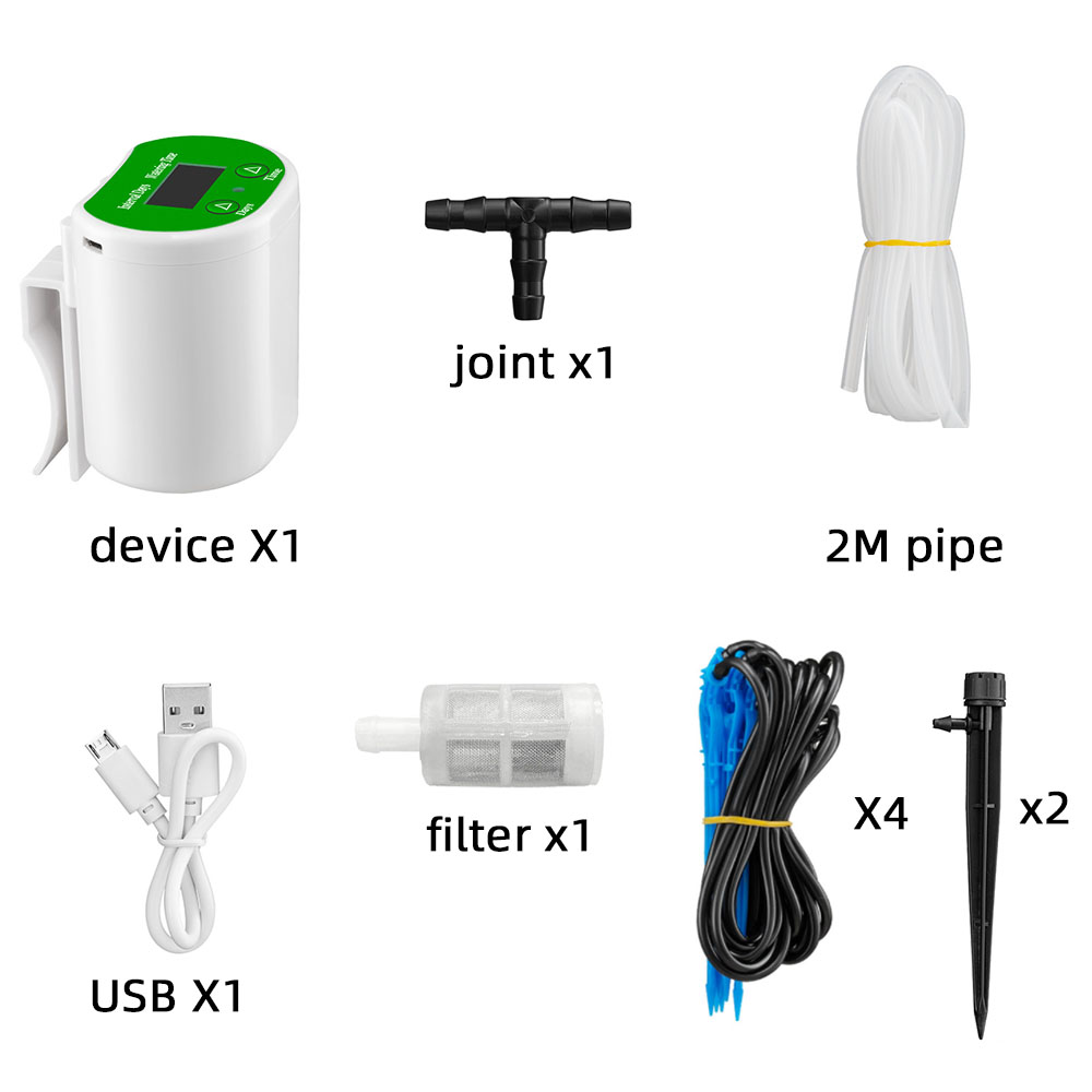 Pumpe Intelligente Tropfbewässerung Wasserpumpe Timer System Garten Automatische Bewässerung Gerät Solar- Energie Aufladen Topfpflanze: Schwarz