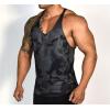 Gilet imprimé pour hommes, respirant et moulant, pour Fitness, sport d&#39;athlétisme, Fitness,: M / Black