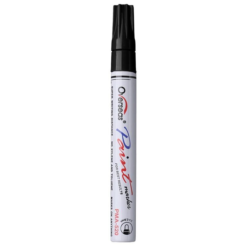 Auto Painting Tool Waterproof Car Tire Tread Permanent Paint Marker Pen Graffiti Oily Marker: Black