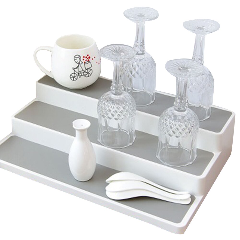 1pc 3-Tier Kitchen Step Shelf Expandable Organizer Cabinet Pantry Organizer/Spice Rack for Spice Bottles Jars Seasonings