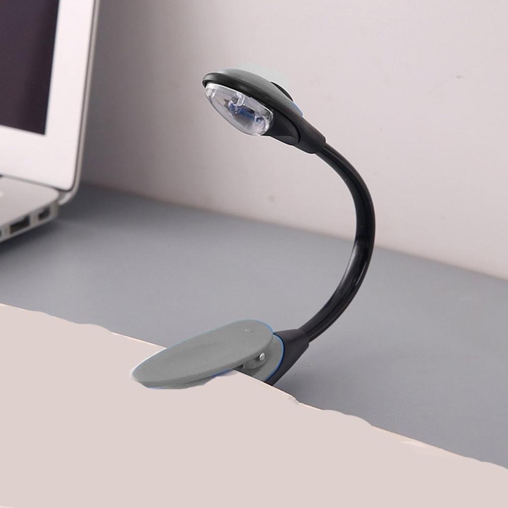 Leeslamp Led Boek Licht Traploze Helderheid Micro Usb Oplaadbare Clip On Lamp Met Flexibele Zwanenhals: Grijs