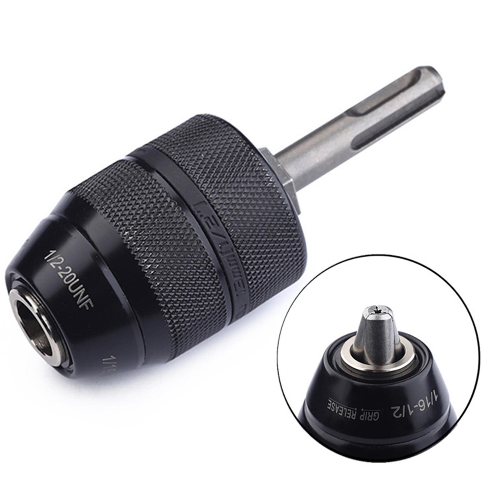 Portabrocas SDS sin llave de impacto de alta resistencia, adaptador de cambio rápido, convertidor de acero de cromo vanadio para taladros eléctricos, 2mm-13mm