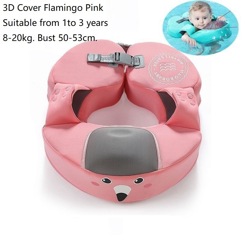 Galleggiante per bambini Non gonfiabile galleggiante per nuoto galleggiante per collo galleggianti per nuoto accessori per piscina giocattoli per nuotatori per bambini anello da nuoto: 3D pink Flamingo