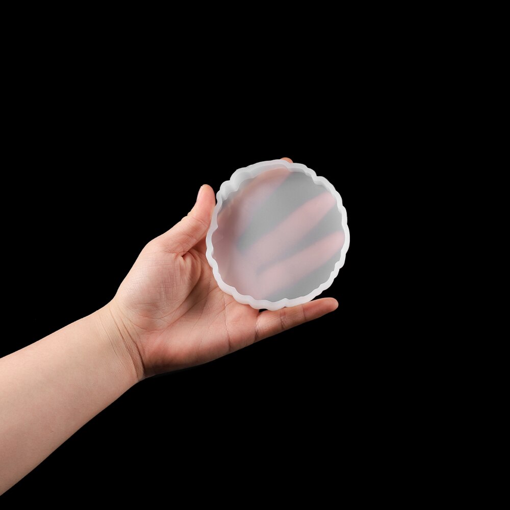 Bandeja de té de disco de fruta, moldes para posavasos de resina fundida, molde de posavasos de silicona para pastel DIY, soporte de fruta, bandeja epoxi, juegos de moldes de posavasos