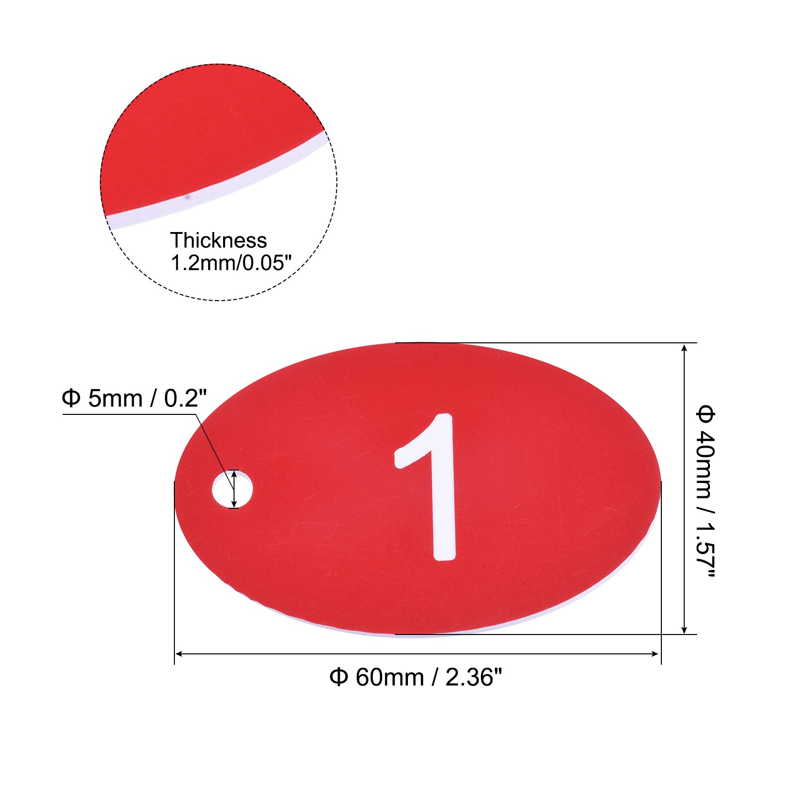 Uxcell Oval 1-25 Number Tag Key Tag Acrylic Engrav... – Vicedeal