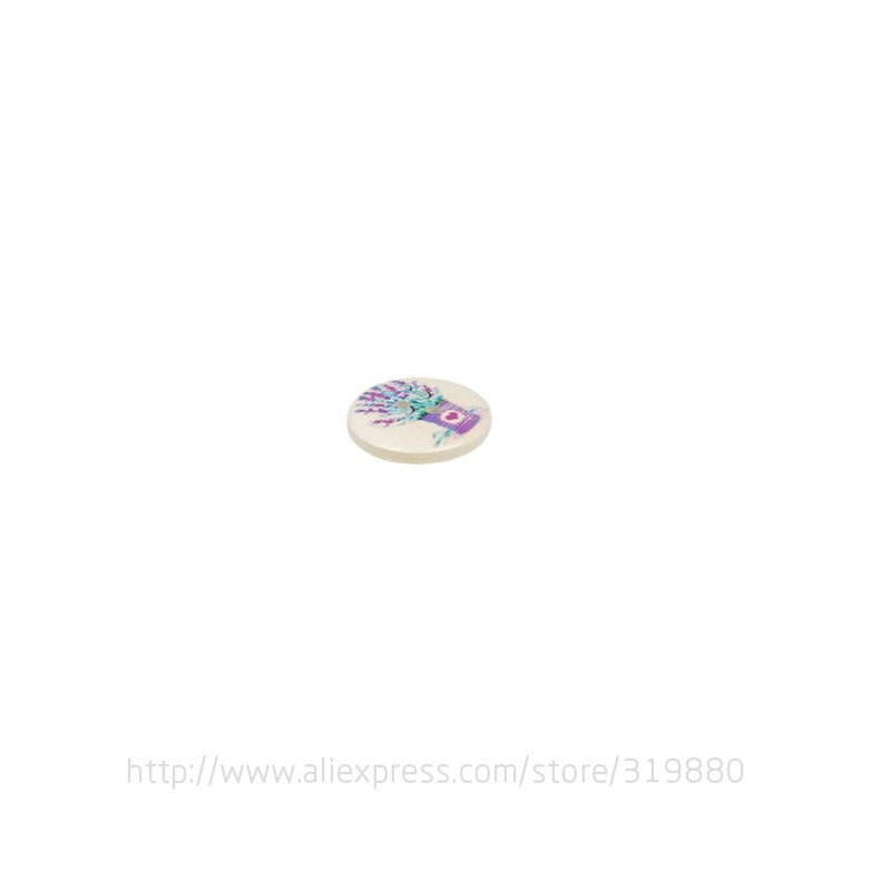 TIANXINYUE Lavendel Dragonfly Hout Knop Naaien Scrapbooking Ronde Willekeurige kleur Knop Patroon, 30 Pcs, DIY Kleding Accessoires