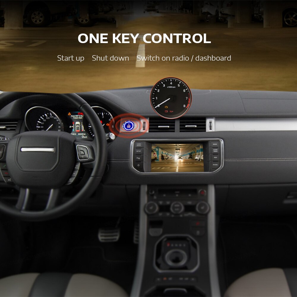 Auto Car Alarm Car Engine Push Start Button RFID Lock Ignition Starter Keyless Entry Start Stop Immobilizer Anti-theft System