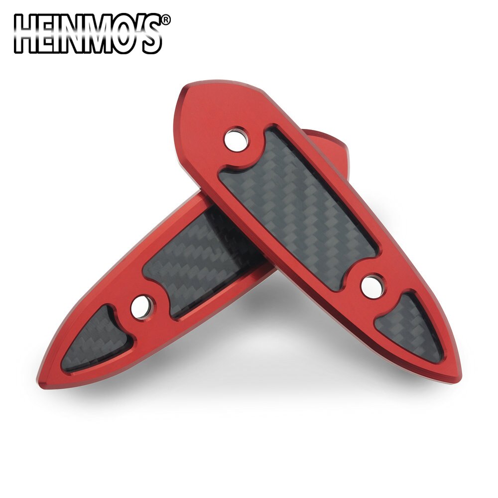 Soporte de espejos retrovisores laterales para motocicleta, accesorios de moto, tapas de agujero para espejo, para Yamaha YZF R3 YZF R25: Rojo