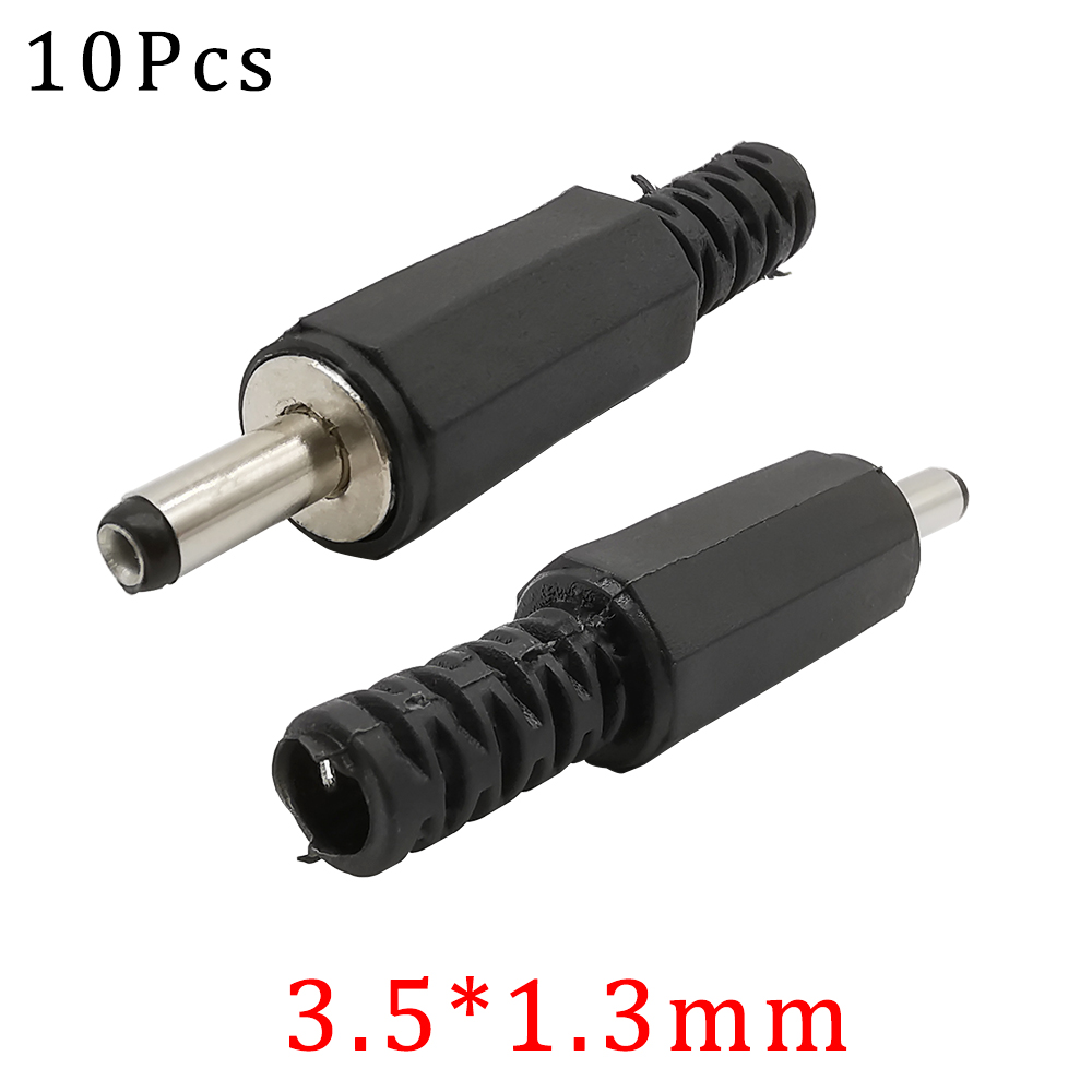 Enchufe de alimentación de CC, conector de cable de soldadura, 4,0/4,8*1,7mm, 3,5*1,3mm, 6,5*4,4mm, 5,5*2,1/2,5mm, adaptador de montaje, 10 unidades por lote: Verde militar