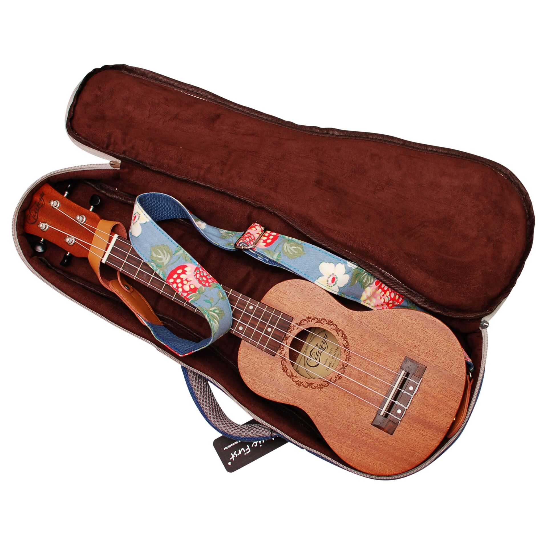 Original portable sweet strawberry ukulele case