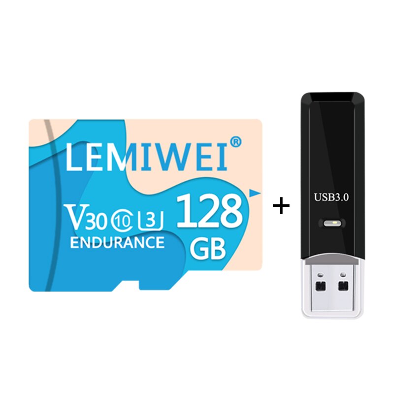 LEMIWEI Memory Card 128GB Milk blue TF Flash Card 64GB 32GB 16GB High Speed Class 10 UHS-III Memory Card For Driving Recorder: 128GB