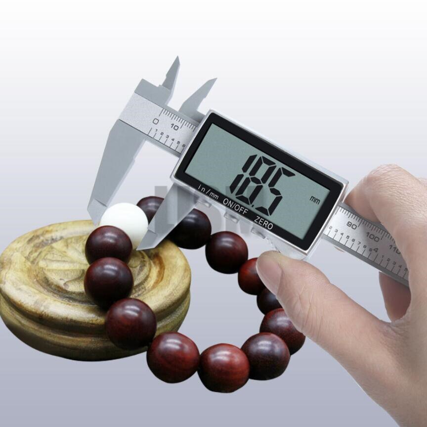 3 styles electronic digital display vernier caliper Inch/Metric Conversion 6Inch 0-150mm HD full-screen caliper measurement tool: 3 button sliver