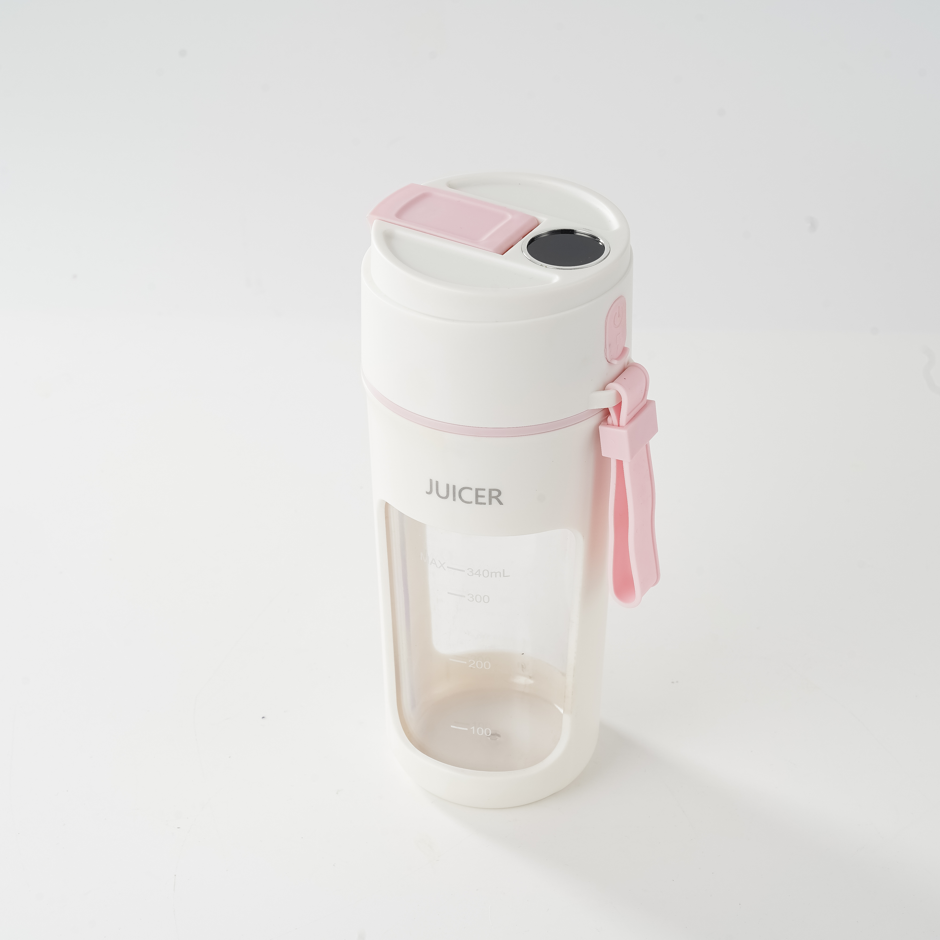 LED Digital Display Portable Juicer Bottle USB Charging Juice Cup Home Multi-functional Automatic Fruit Blender For Home Kitchen: Light Grey
