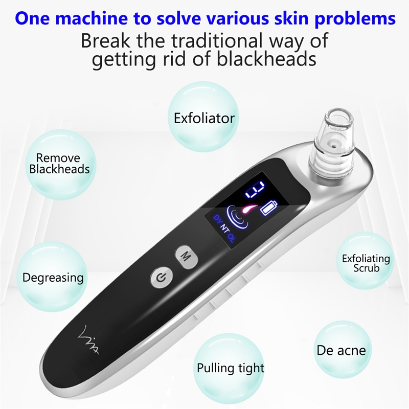Face Nose Acne Black Dot Pimple Blackhead Remover Electric Blackhead Vacuum Cleaner Pore Skin Care Tools Machine With 6 Head