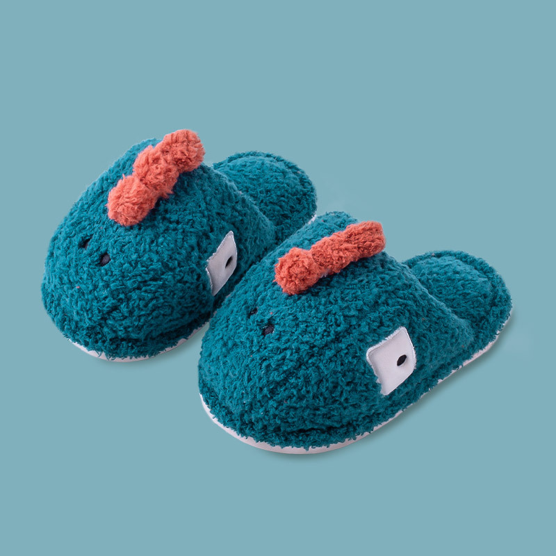 Indoor Kinderen Slippers In De Winter Kinderen Katoenen Schoenen Flats 3-6 Jaar Oude Warme Thuis Schoenen Non-slip Baby Jongens En Meisjes Slippers: Blauw / 220-insole 20cm