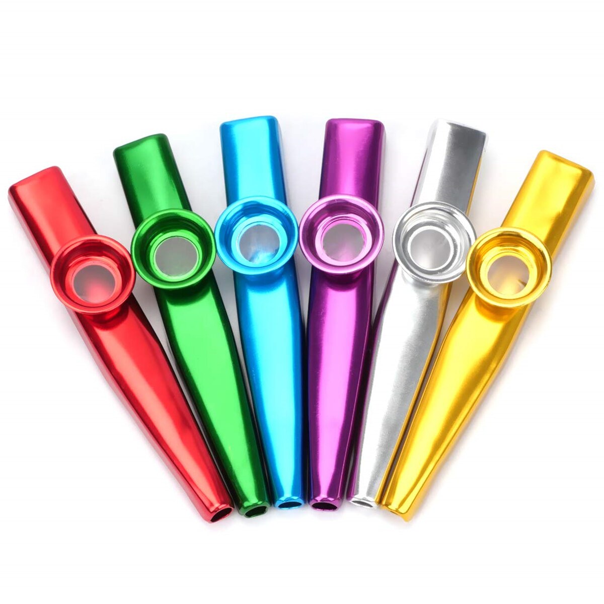 Kazoo zilveren aluminiumlegering met membraan fluit membraan mond Kazoos muziekinstrumenten