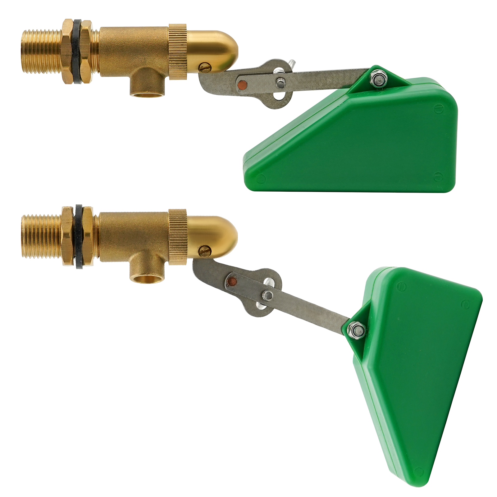 2Pcs Brass Water Float Valve 1/2 Inch Drinker Bowl Copper Water Float Valve Adjustable Arm Automatic Fill Float Valve Water Tank: Default Title