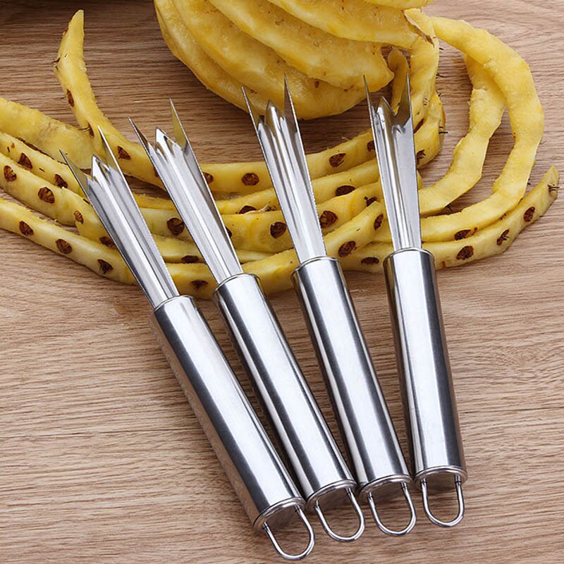 Ananas Mes Fruit Gereedschap Ananas Vork Roestvrij Staal Ananas Dunschiller 1 Pcs Ananas Schop Portable Antislip Handvat