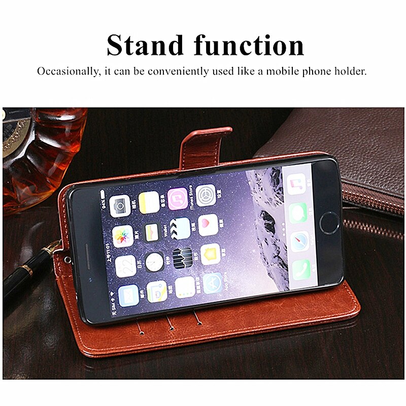 Card Slot Telefoon Houder PU Leather Case voor Meizu M2 Mini Flip Cover Case Telefoon Shell voor Meizu m2/M2 Mini